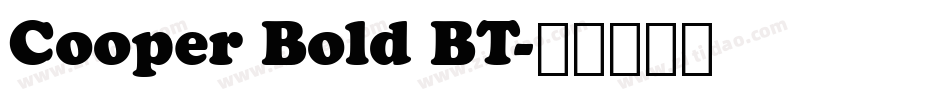 Cooper Bold BT字体转换